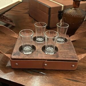 Vintage Wooden Bar Caddy